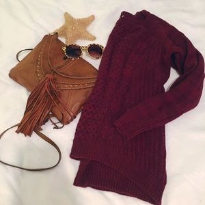 Burgundy Pullover Sweater